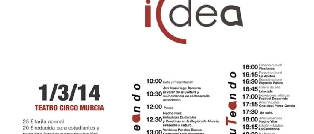 Encuentro sobre Emprendimiento en Industrias Culturales y Creativas que organiza iCdea