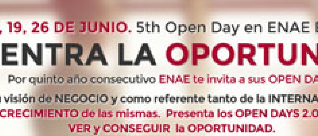5th Open Day en ENAE Business School