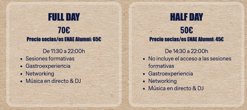 Entradas disponibles