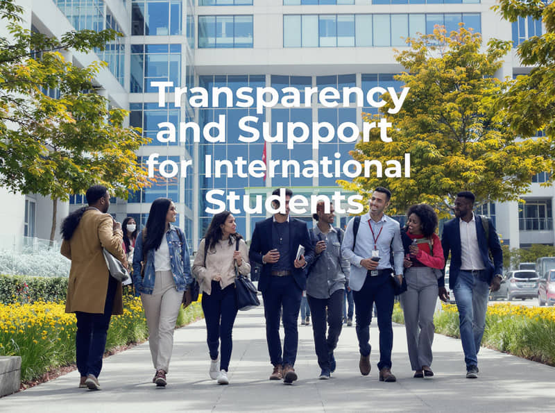 transparency and suppor for international students