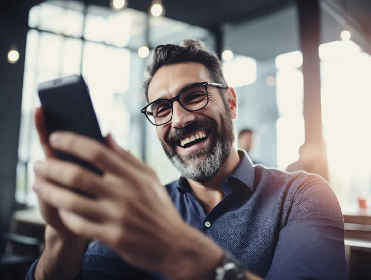 Empresario-feliz-usando-mobile-marketing